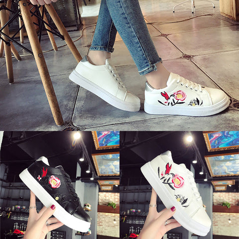 Embroidery Flower Sport Sneakers for women