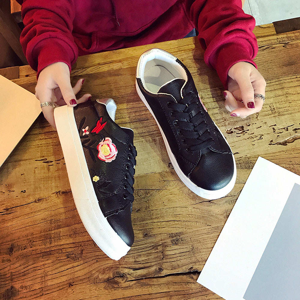 Embroidery Flower Sport Sneakers for women