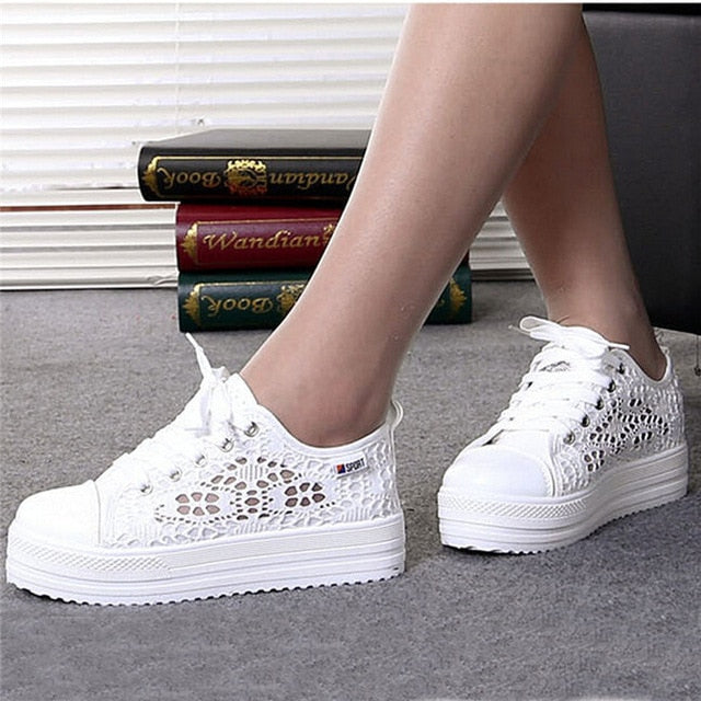 breathable platform  woman sneakers