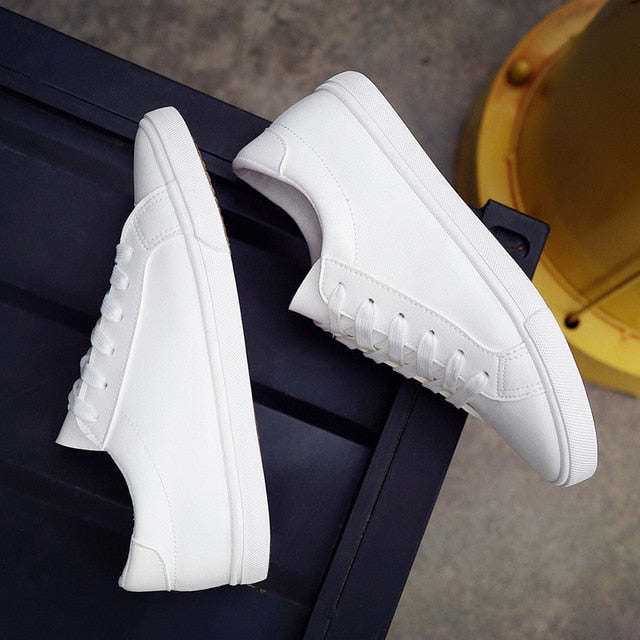 feminino lace-up white shoes for woman