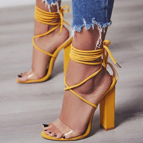 PVC Transparent Women Heels