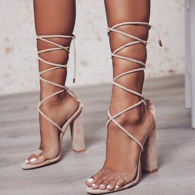 PVC Transparent Women Heels