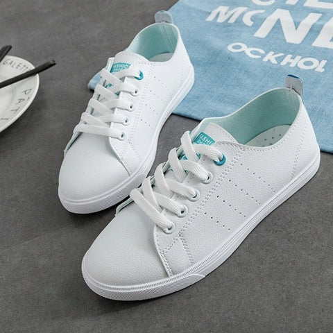 Breathable Vulcanization Lace-Up  Women Casual Shoes