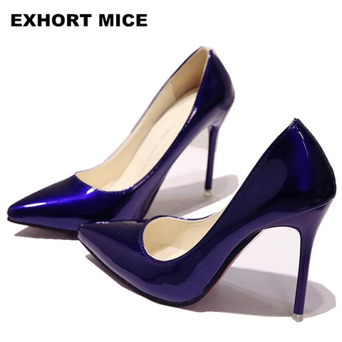 Blue high heels for women