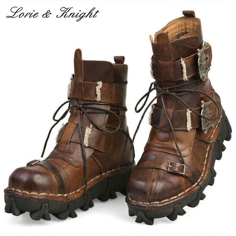 Men's Cowhide Genuine Leather Work Boots