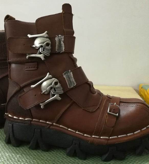 Men's Cowhide Genuine Leather Work Boots
