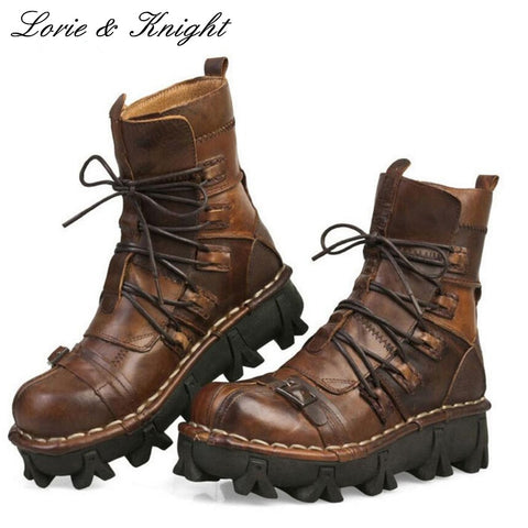 Men's Lace-up Cowhide Genuine Leather Work Boots