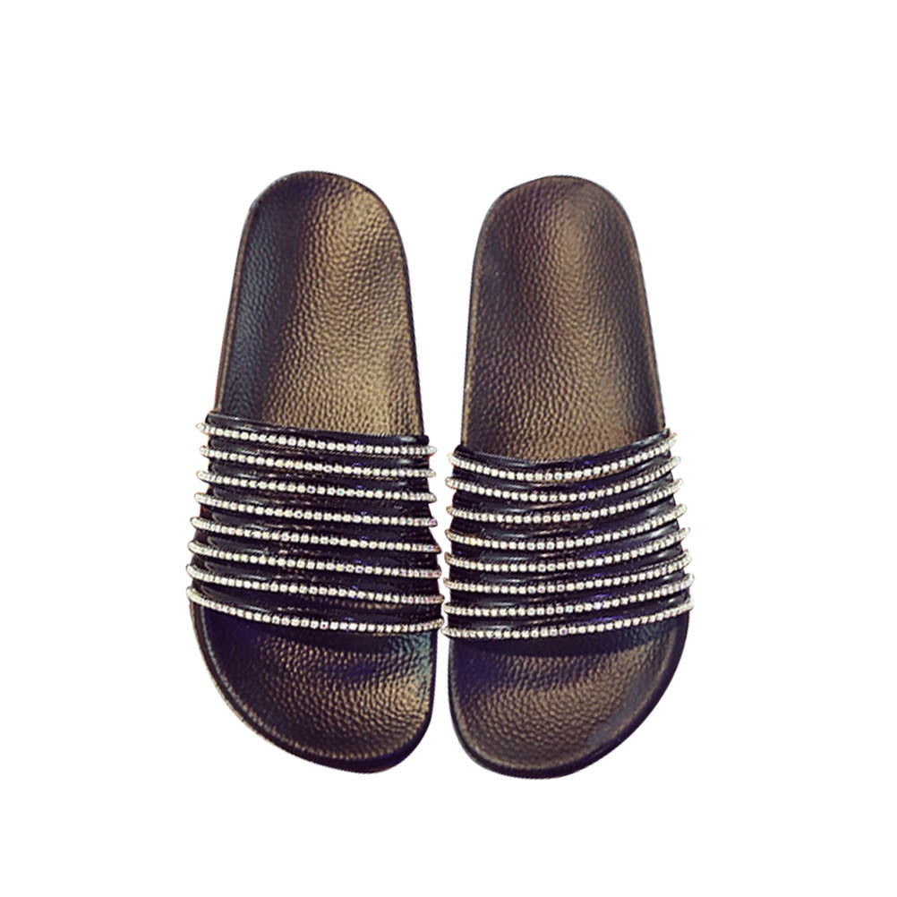 Diamond Stripe Bling Slippers