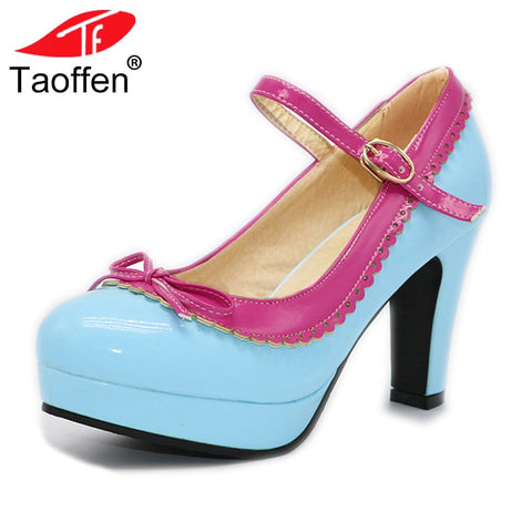 Bowtie Round Toe Heeled Pumps