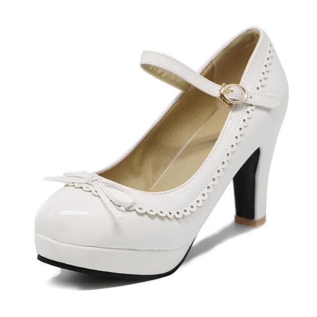 KemeKiss  Bowtie Round Toe  Women High Heel