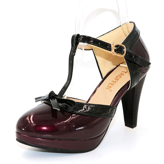 T Strap Women High Heel