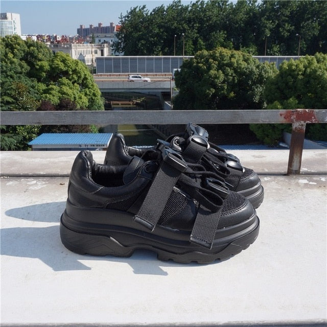 Black Genuine Leather  Women Shoes