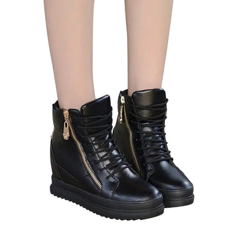 High-Top  Zipper Sneakers