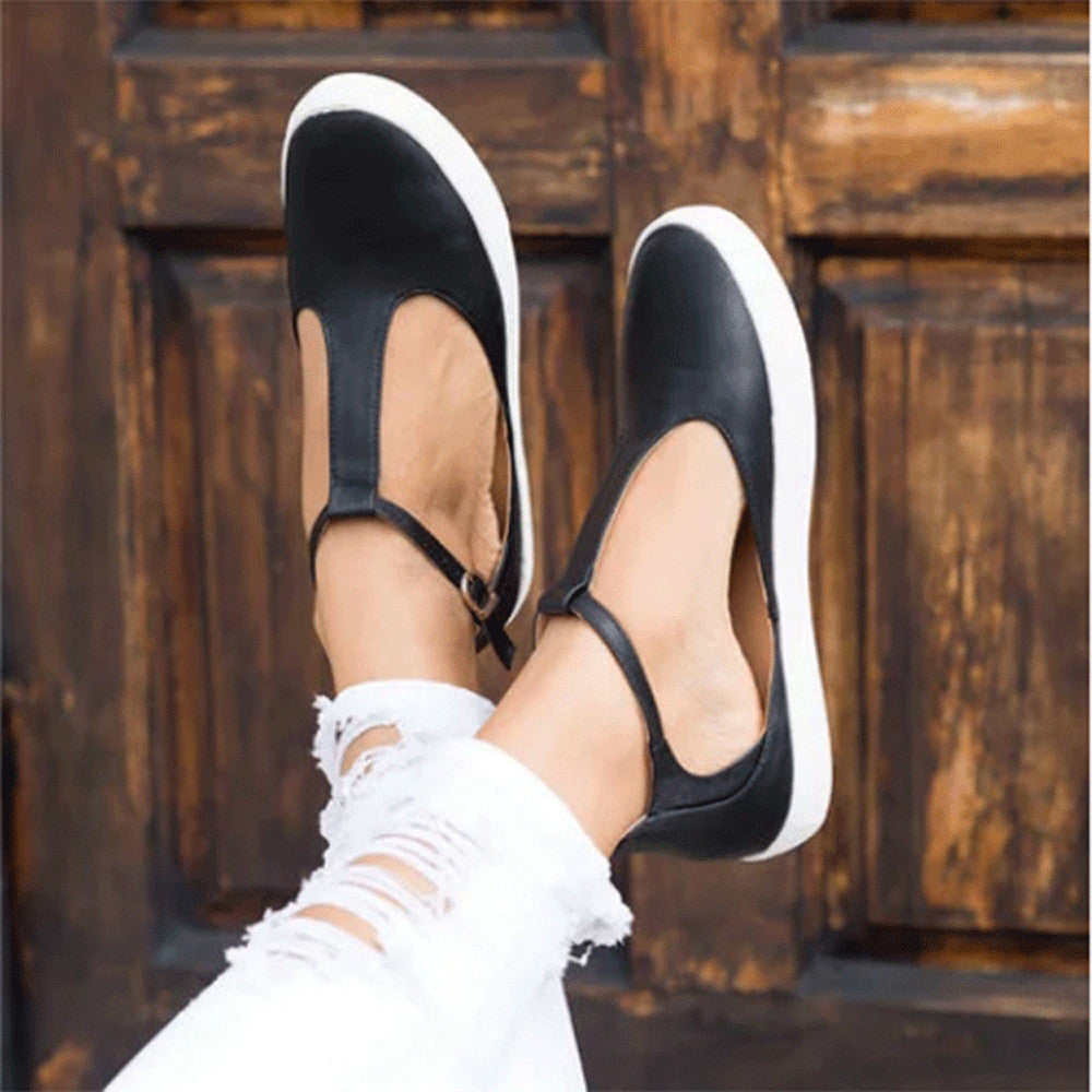 Round Toe  Vintage Out Shoes