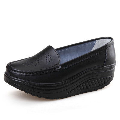 leather soft outsole work shoes